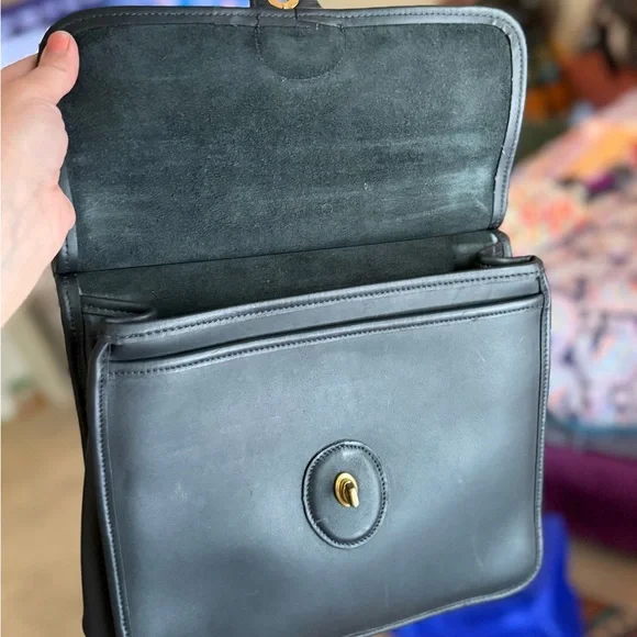 Coach Black Leather Satchel - Picture 10 of 16